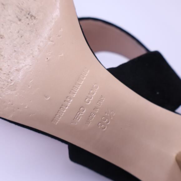 NICHOLAS KIRKWOOD Suede Prism Heeled Slingback Sandals Black Women's 39.5/US 9 - Picture 9 of 9